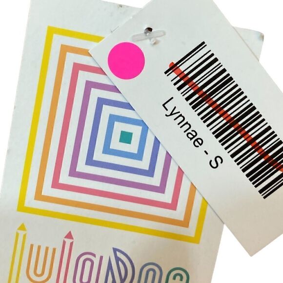 NWT LuLaRoe Pink And White Stripe Lynnae Top, Size S, NWT - Picture 7 of 8